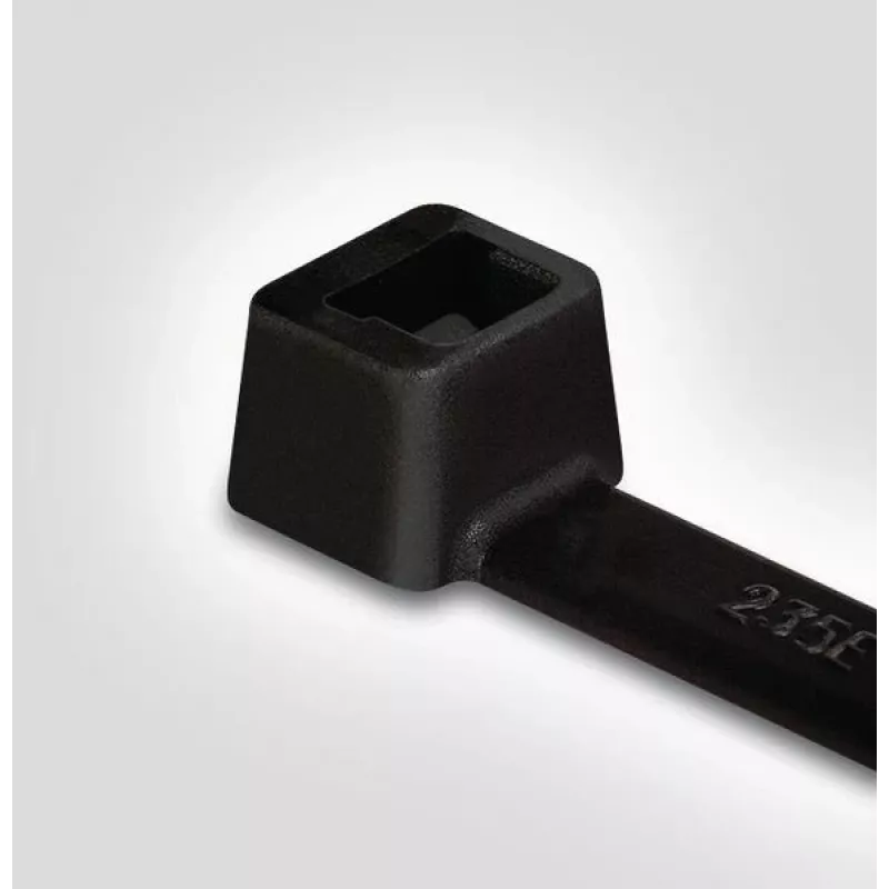 HellermannTyton T18L-HS-BK-C1 Brida, poliamida 6.6, negro, 100 mm x 2,5 mm, 100 uds.