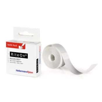 HellermannTyton RiteOn Recambio de etiquetas blanco 100 por hoja (550-71401)