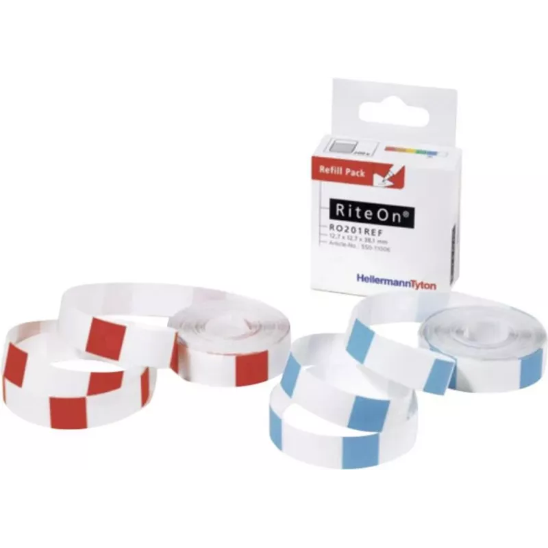 HellermannTyton RiteOn Recambio de etiquetas blanco 100 por hoja (550-71401)