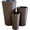 EUROPALMS India Juego de macetas decorativas, 3 tamaños, efecto piedra gris, interior/exterior 83011268