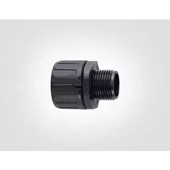 HellermannTyton HG25-S-M25 PA66 BK 10 conector recto, rosca M25, canal de 25 mm, negro