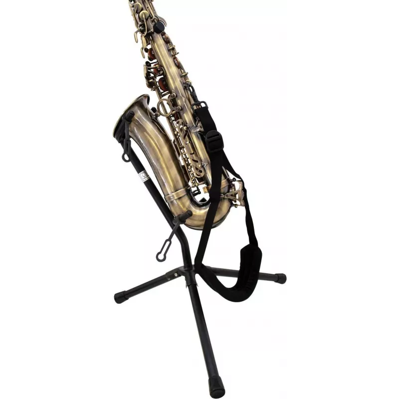 DIMAVERY correa para saxofón, tejido de nailon ajustable, gancho giratorio metálico, negro 26600436