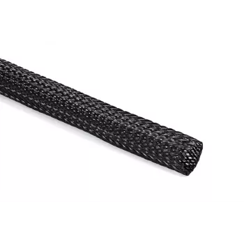 HellermannTyton HEGPL30-PET-BK funda trenzada de PET expandible, 18-55 mm, negra, 25 m