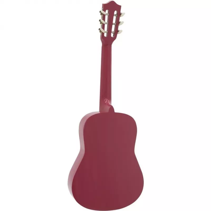 Dimavery AC-303 guitarra clásica 1/2 rosa con funda