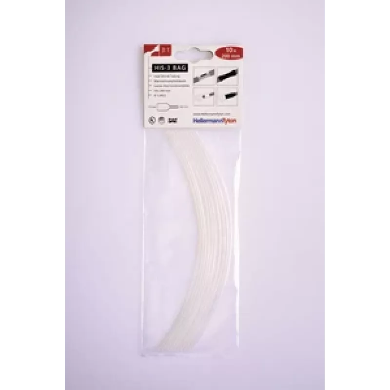 HellermannTyton HIS-3 set de tubo termorretráctil 3:1, 1,5 mm/0,5 mm, transparente, 10 uds. 308-30164
