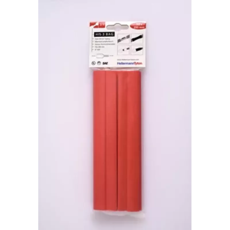HELLERMANNTYTON set de tubo termorretráctil HIS-3, 3:1, 12 mm / 4 mm, rojo 308-31211