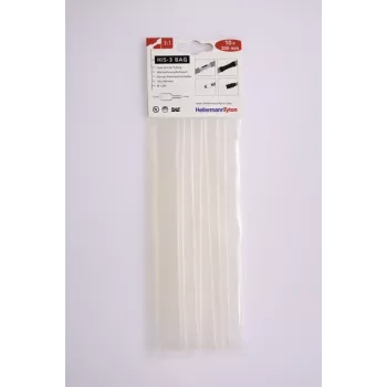 HellermannTyton HIS-3 set de tubo termorretráctil, 3:1, 12 mm / 4 mm, transparente, 10 uds. 308-31215