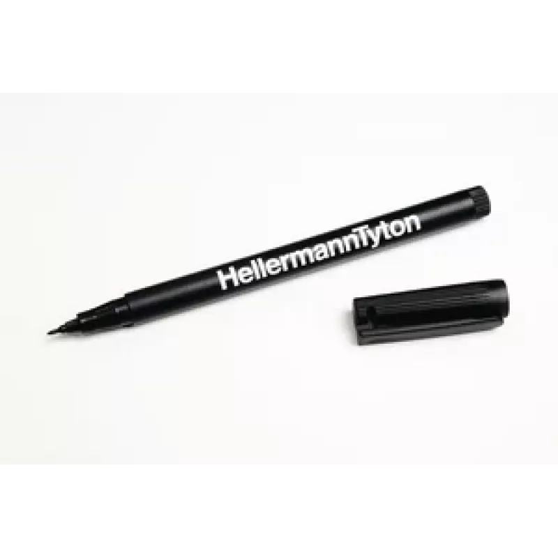 HellermannTyton 500-50820 rotulador permanente negro punta redonda 2 uds.
