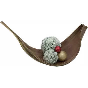 EUROPALMS bola de pino flocada decorativa, 15 cm, verde con acabado de nieve blanca 83500303