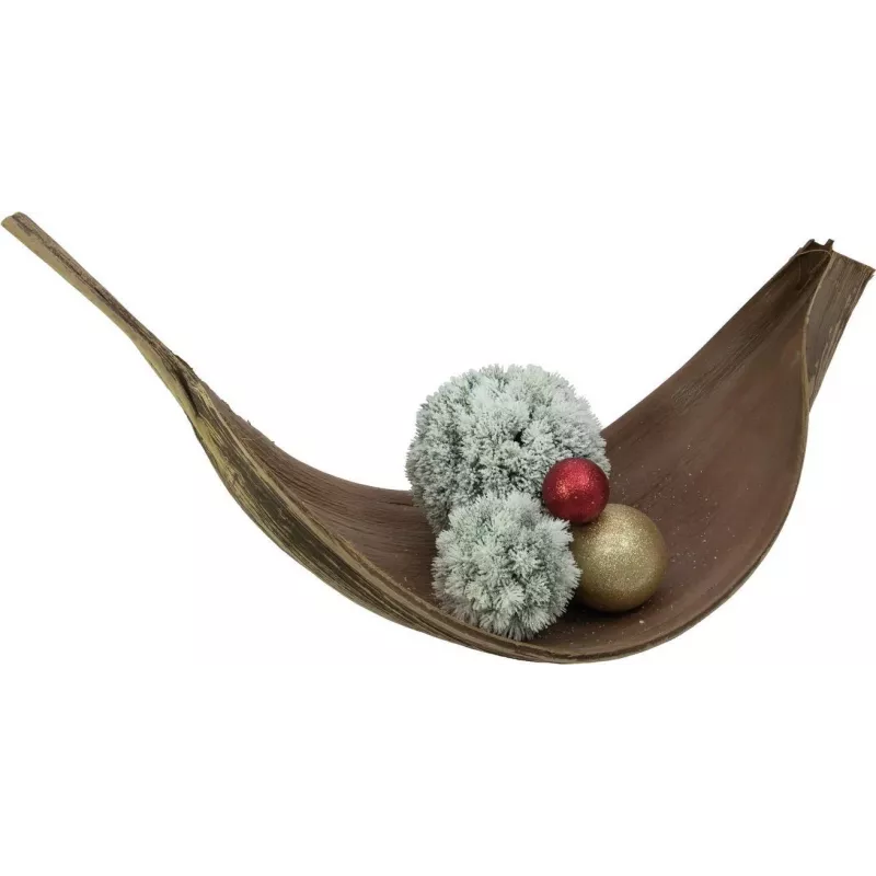 EUROPALMS bola de pino flocada decorativa, 15 cm, verde con acabado de nieve blanca 83500303