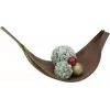 EUROPALMS bola de pino flocada decorativa, 15 cm, verde con acabado de nieve blanca 83500303