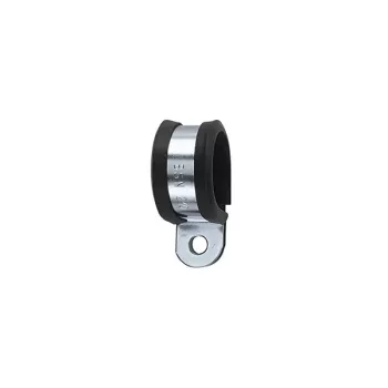 HellermannTyton AFCS63-GS/PVC-BK/ML abrazadera de fijación atornillada para cables, mangueras, tubos, diámetro máx. de haz Ø 63 mm, perfil de protección de cloropreno, negra 166-50608
