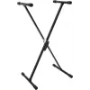 Dimavery SVT-1 soporte de teclado en X con cierre de palanca, altura ajustable, 20 kg de carga máx., negro