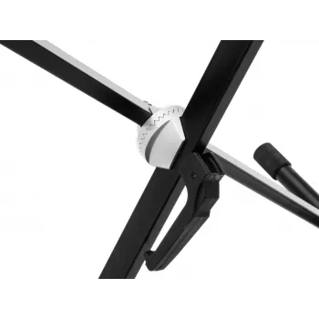Dimavery SVT-1 soporte de teclado en X con cierre de palanca, altura ajustable, 20 kg de carga máx., negro