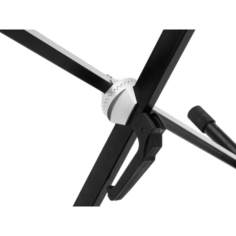 Dimavery SVT-1 soporte de teclado en X con cierre de palanca, altura ajustable, 20 kg de carga máx., negro