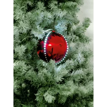 EUROPALMS bola de nieve LED 15cm, roja 83501243