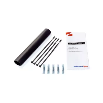HellermannTyton 380-04004 TF21 tubo termorretráctil, 2:1, 4,0 mm, negro, 10 m