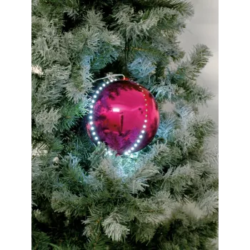 EUROPALMS bola de nieve LED 15cm, rosa 83501246