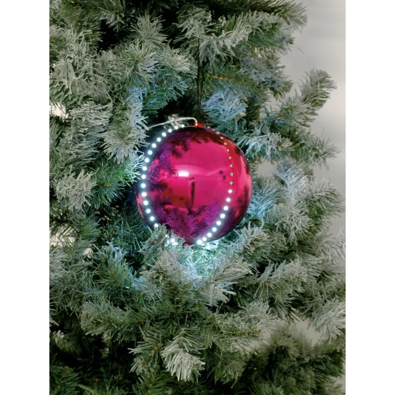 EUROPALMS bola de nieve LED 15cm, rosa 83501246