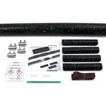 HellermannTyton LVK-C-5x1.5-16 tubo termorretráctil, negro, poliolefina, 4:1, 48mm/12mm, 450mm 380-04014