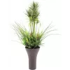 EUROPALMS arreglo de césped artificial, 90cm, verde, en maceta negra 82600137