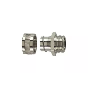 HellermannTyton SC40-FM-M40 racor de conexión de latón niquelado M40 para tubo protector SC de 40mm
