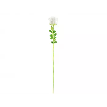 EUROPALMS Crystal Rose flor artificial, blanca, 81 cm, 12 unidades 82600208