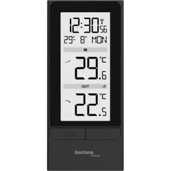 Technoline WS9787 estación meteorológica inalámbrica con sensor exterior, negro/plata