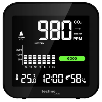 Technoline WL1025 monitor de CO2 con temperatura y humedad