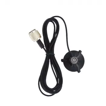Midland 6678 base magnética con conexión TNC, cable RG-58 de 4 m, negro