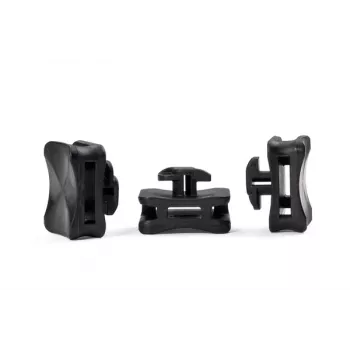 HellermannTyton ACFM8W6.2PT3-PA66/6HIRHS-BK soporte de bridas para carril perfilado, estabilizado al calor, resistente a impactos, negro, 25 uds. 151-03249