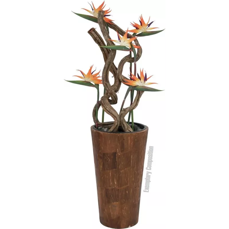 EUROPALMS flor de ave del paraíso artificial, naranja, 95 cm 82530559