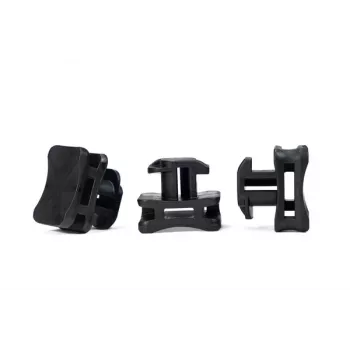 HellermannTyton 151-03055 ACFM2W10PT6-PA66/6HIRHS-BK elemento de fijación de cables, estabilizado al calor, altamente resistente a impactos, negro, 25 uds.