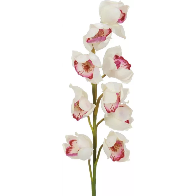 EUROPALMS rama de Cymbidium, artificial, blanco-rosa, 90 cm 82530312