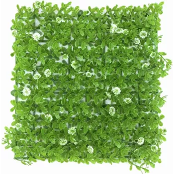 EUROPALMS seto de boj artificial, verde-blanco, 25x25 cm 82600089
