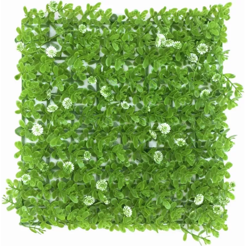 EUROPALMS seto de boj artificial, verde-blanco, 25x25 cm 82600089