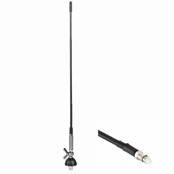 MIDLAND Albrecht antena de CB T-27 con FME, 60 cm, 26-28 MHz, 100 W PEP, 50 ohmios 67110.01