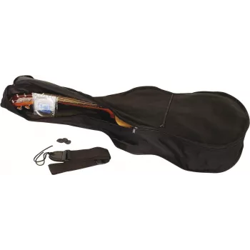 Dimavery AC-303 Guitarra de concierto 1/2 talla natural, mástil de okoume, tapa de tilo, escala 535 mm