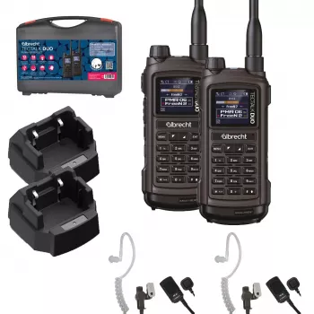 Albrecht Tectalk Duo PMR446 + Freenet 1W Set de walkie-talkies con funda rígida de transporte (pack de 2) 29148.S1