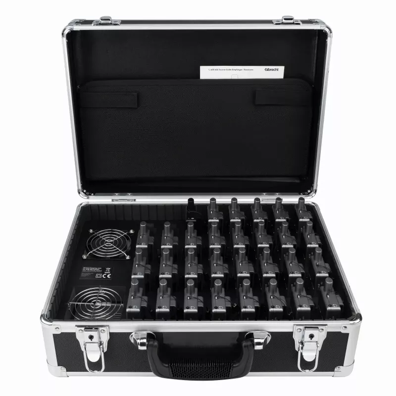 Midland Albrecht ATR 400 PMR446 Set de walkie-talkies con 30 walkie-talkies y maletín de carga 29970.S30