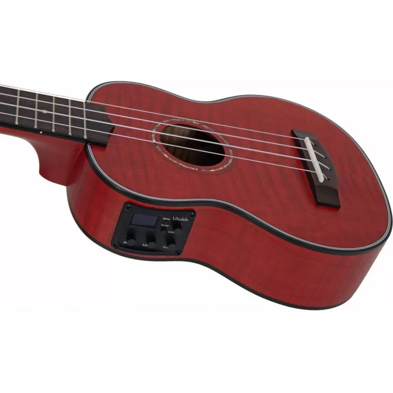 DIMAVERY UK-100 Ukelele soprano, Flamed Red 26255807