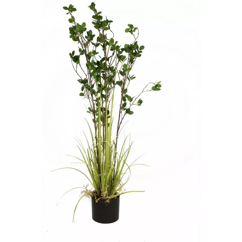 EUROPALMS Arbusto perenne con hierba planta artificial, 120 cm 82600183