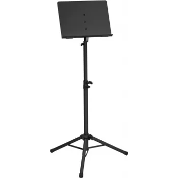 Dimavery OP-1 atril de orquesta, negro, altura ajustable 60-125 cm, acero