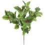 EUROPALMS rama artificial de acebo 43cm, hojas verdes con bayas rojas, tallo flexible, decoración navideña para interiores 83500565