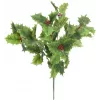 EUROPALMS rama artificial de acebo 43cm, hojas verdes con bayas rojas, tallo flexible, decoración navideña para interiores 83500565