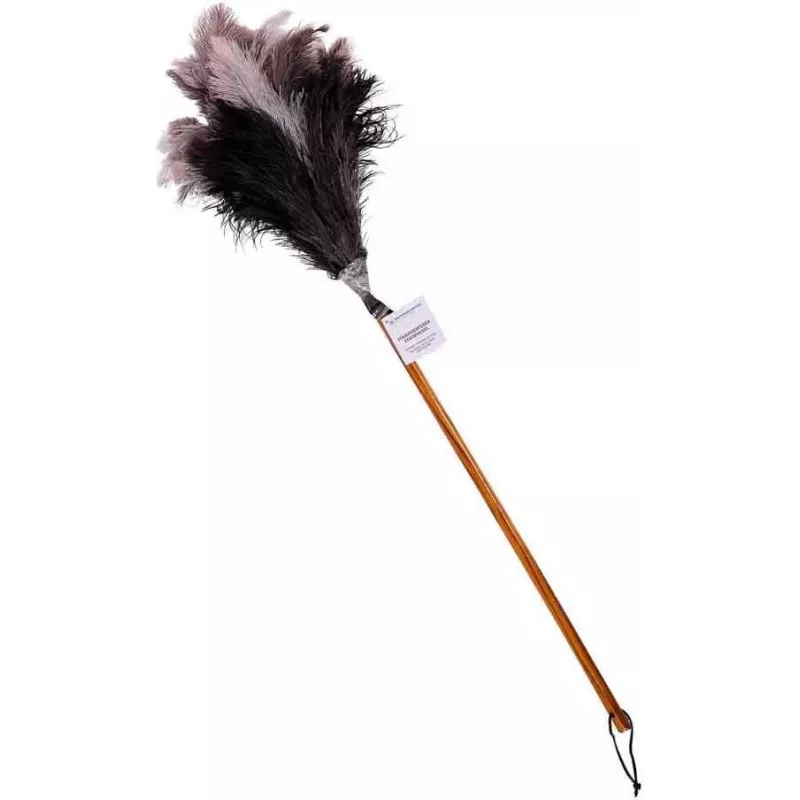 Bürstenhaus Redecker plumero de plumas de avestruz con cabeza mediana, mango de madera de haya, 50 cm 468807