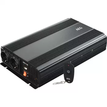 AEG inversor 1500 W 12 V DC a 230 V AC con mando a distancia (10058)