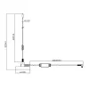 Midland Albrecht MAG31 Antena magnética DAB+ con amplificador, Banda III, cable de 3 m, conector SMB 62336
