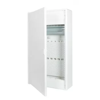 f-tronic VISION36K Distribuidor de comunicaciones de superficie, 3 filas con toma Schuko triple, 16 A, blanco 7220215