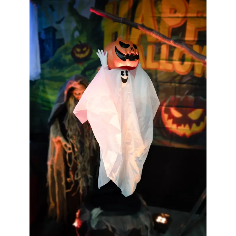 EUROPALMS Fantasma de calabaza animado de Halloween, 110cm 83316173